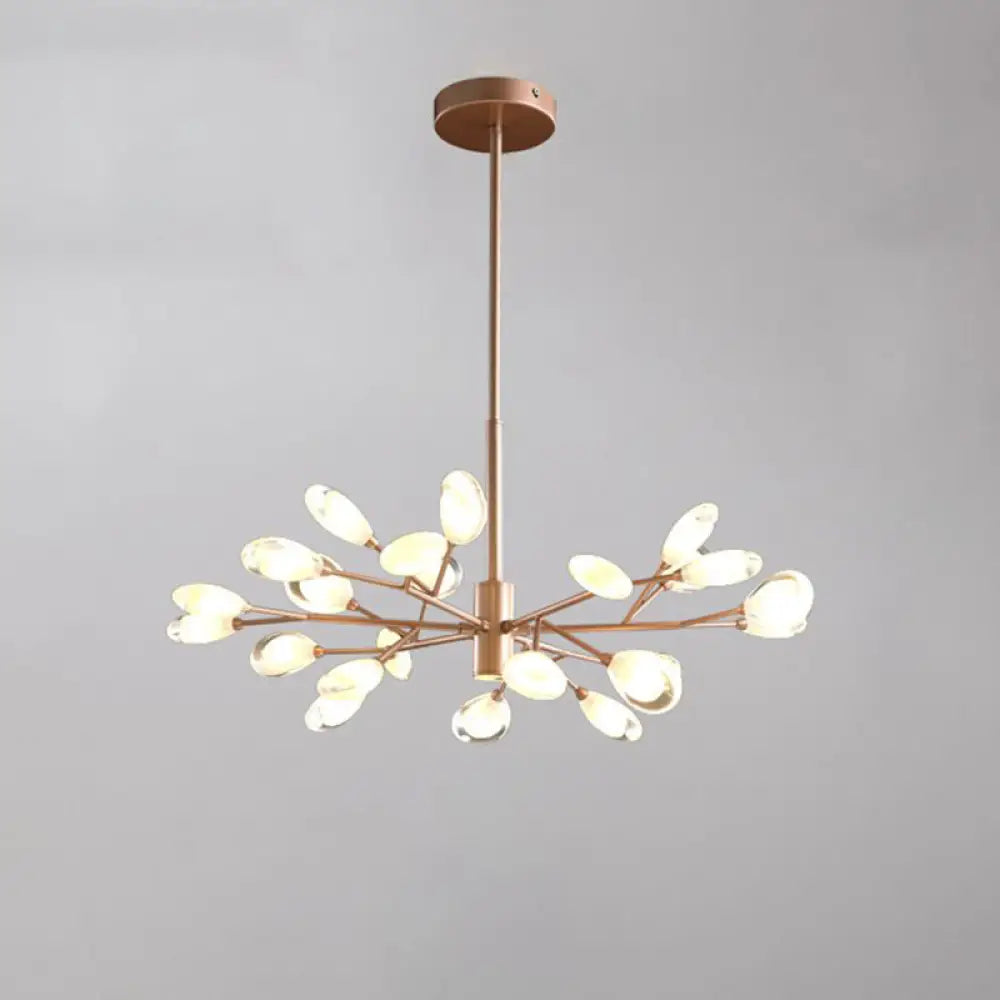 Acrylic Led Chandelier Pendant Light - Minimalist Tree Branch Design For Living Room Ceiling Lamp 24