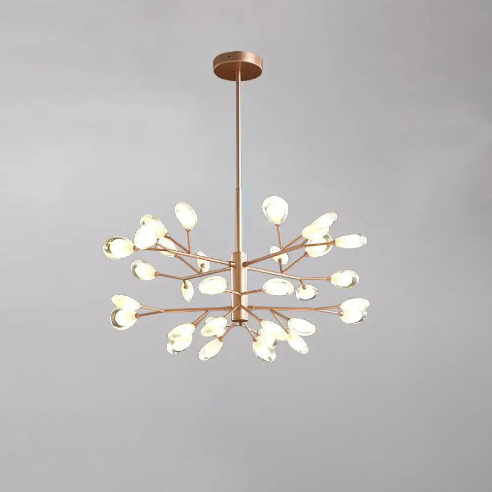 Acrylic Led Chandelier Pendant Light - Minimalist Tree Branch Design For Living Room Ceiling Lamp 32