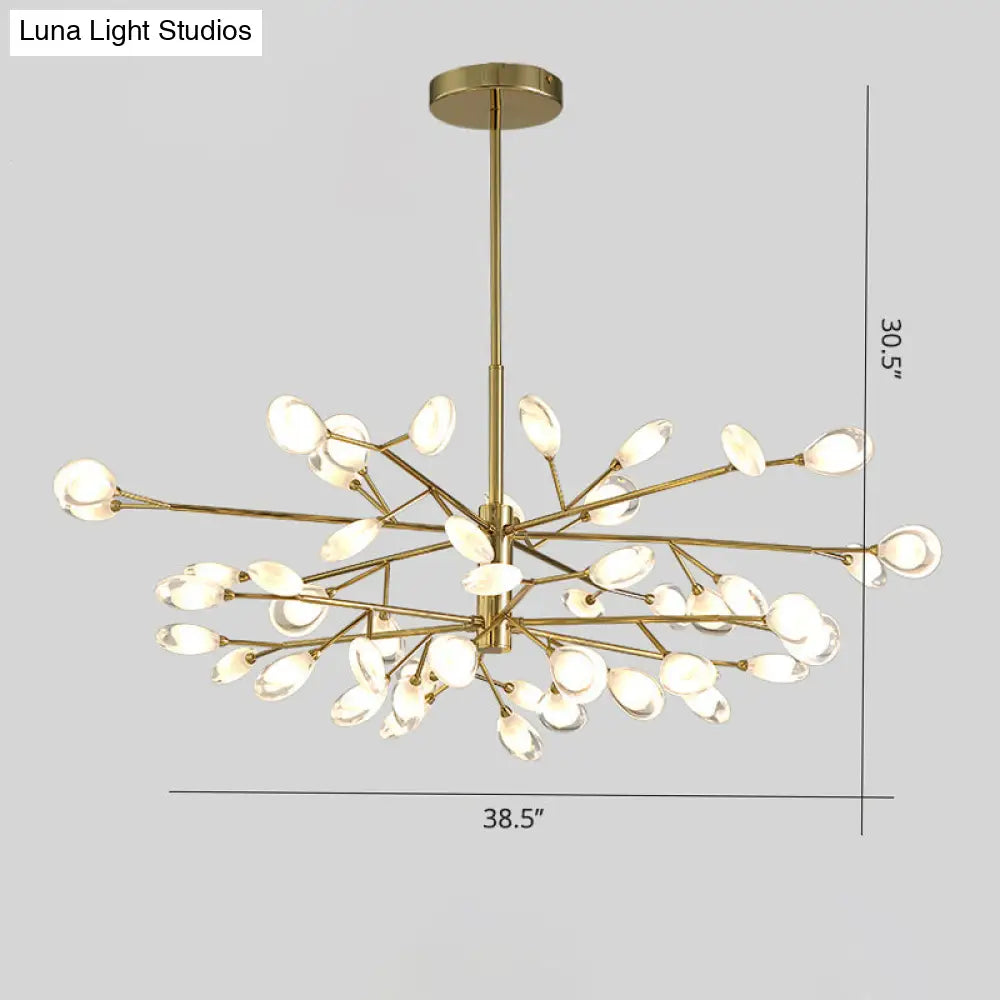 Acrylic Led Chandelier Pendant Light - Minimalist Tree Branch Design For Living Room Ceiling Lamp