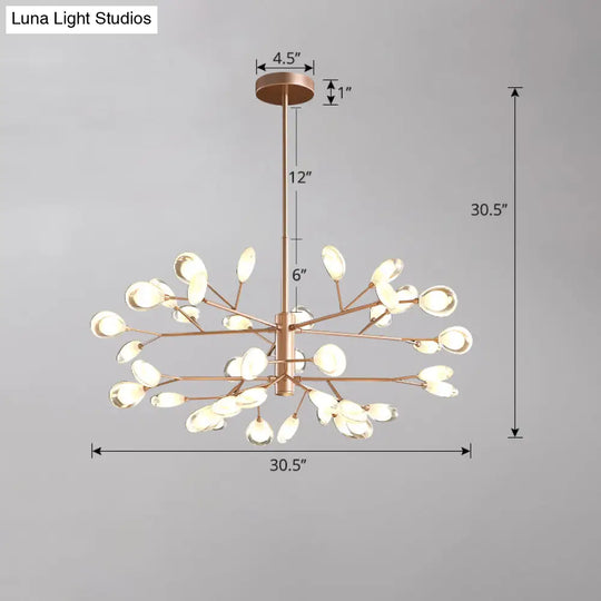 Acrylic Led Chandelier Pendant Light - Minimalist Tree Branch Design For Living Room Ceiling Lamp