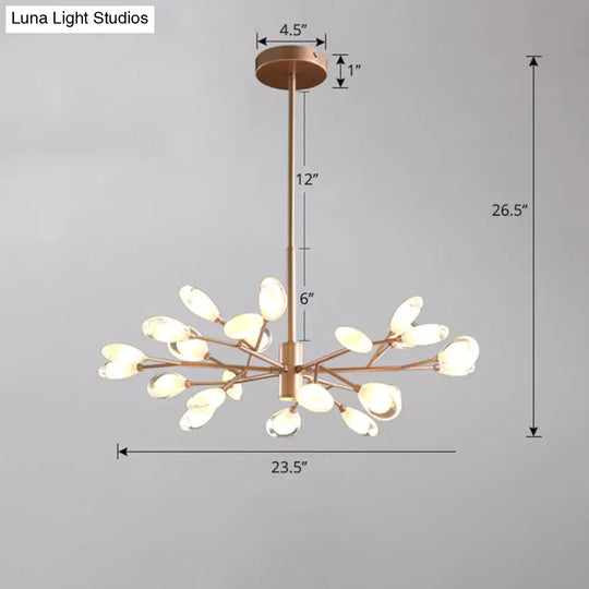 Acrylic Led Chandelier Pendant Light - Minimalist Tree Branch Design For Living Room Ceiling Lamp