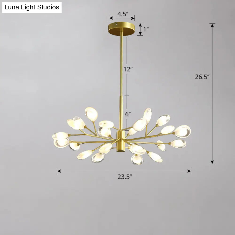 Acrylic Led Chandelier Pendant Light - Minimalist Tree Branch Design For Living Room Ceiling Lamp