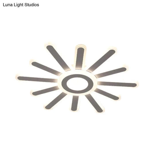Acrylic Led Flush Mount Ceiling Light Sun-Like Simplicity 19.5/23.5 Wide White - Warm/White