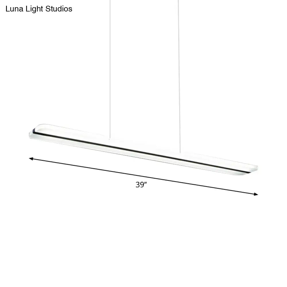 Acrylic Led Pendant Light - Minimalistic Design For Dining Rooms In Black With Warm/White And