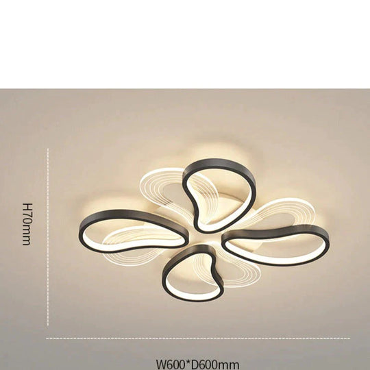 Acrylic Living Room Ceiling Lamp LED Petal Shaped Bedroom Lamp Modern Simple Household Restaurant Lamp