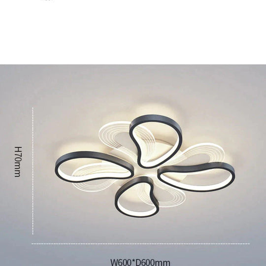 Acrylic Living Room Ceiling Lamp LED Petal Shaped Bedroom Lamp Modern Simple Household Restaurant Lamp