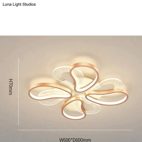 Acrylic Living Room Ceiling Lamp Led Petal Shaped Bedroom Modern Simple Household Restaurant Rose