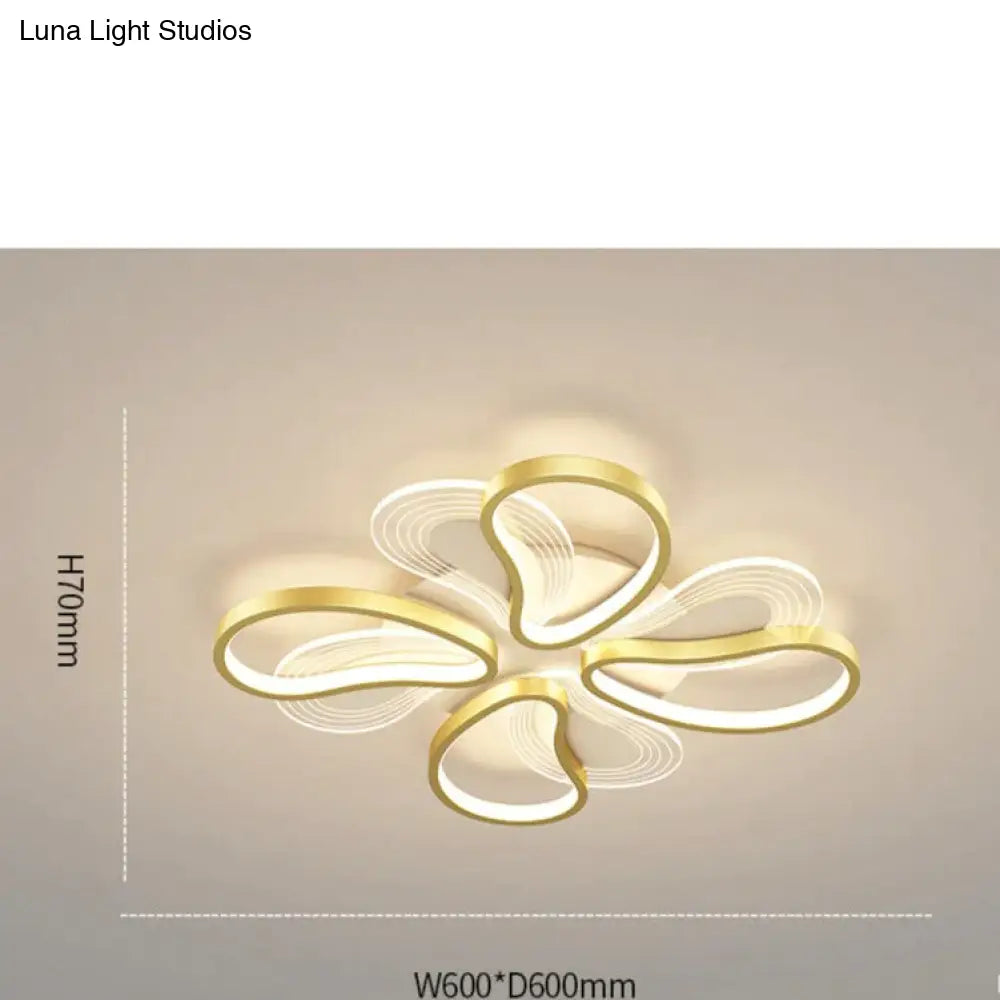 Acrylic Living Room Ceiling Lamp Led Petal Shaped Bedroom Modern Simple Household Restaurant