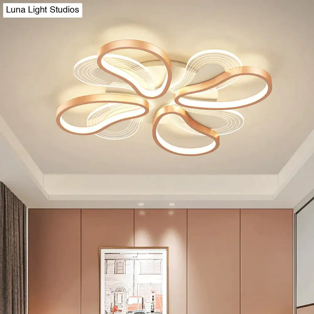 Acrylic Living Room Ceiling Lamp Led Petal Shaped Bedroom Modern Simple Household Restaurant