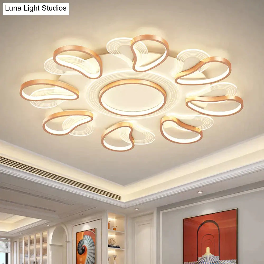 Acrylic Living Room Ceiling Lamp Led Petal Shaped Bedroom Modern Simple Household Restaurant