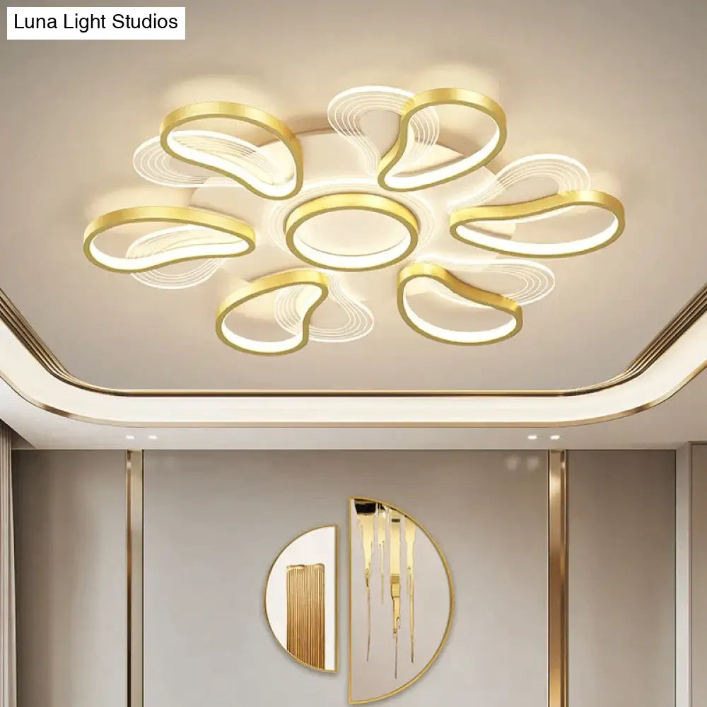 Acrylic Living Room Ceiling Lamp Led Petal Shaped Bedroom Modern Simple Household Restaurant