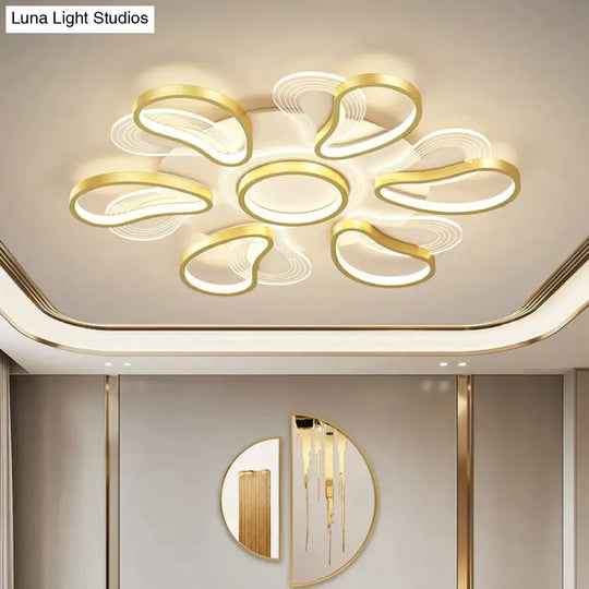 Acrylic Living Room Ceiling Lamp Led Petal Shaped Bedroom Modern Simple Household Restaurant