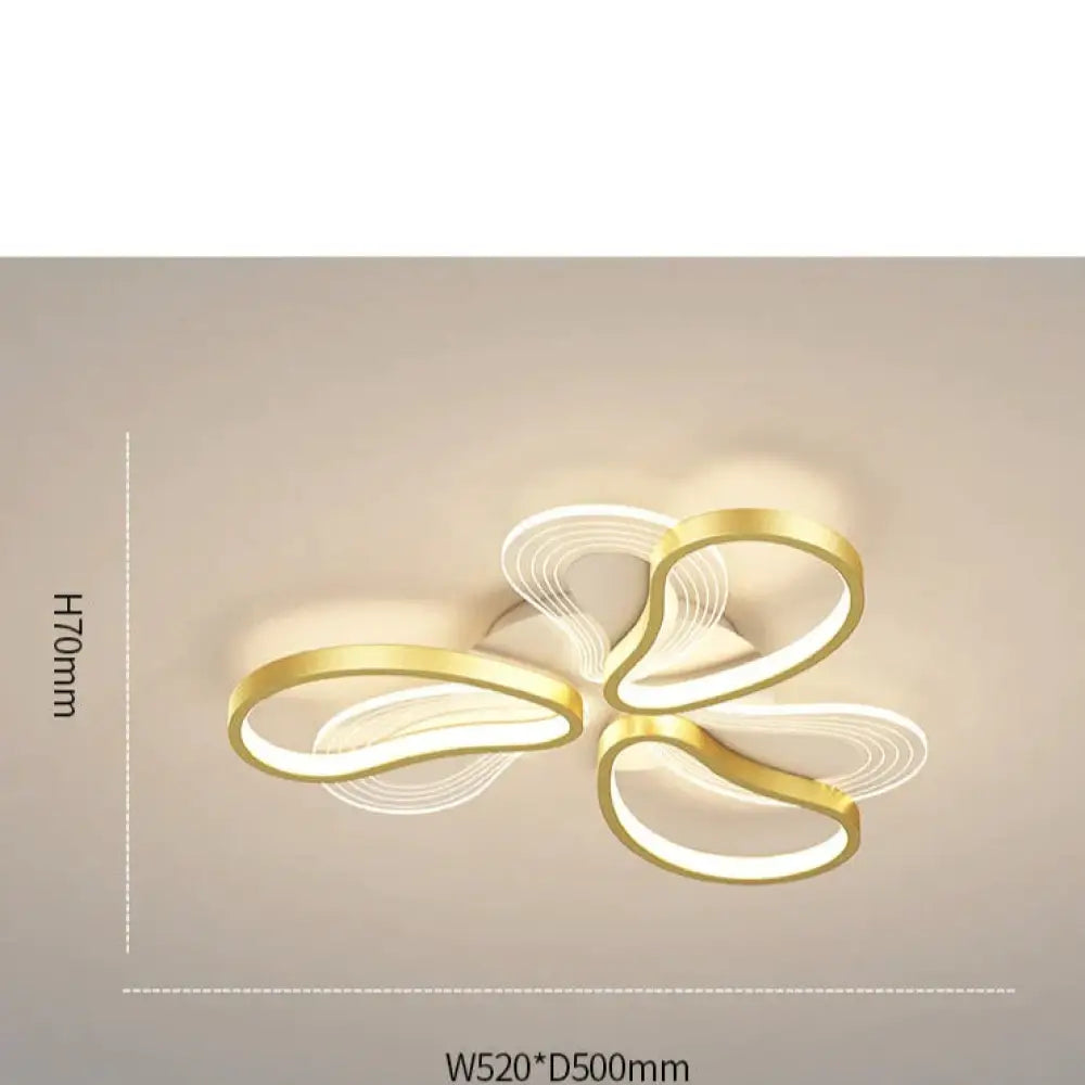 Acrylic Living Room Ceiling Lamp Led Petal Shaped Bedroom Modern Simple Household Restaurant Gold /