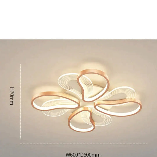 Acrylic Living Room Ceiling Lamp Led Petal Shaped Bedroom Modern Simple Household Restaurant Rose