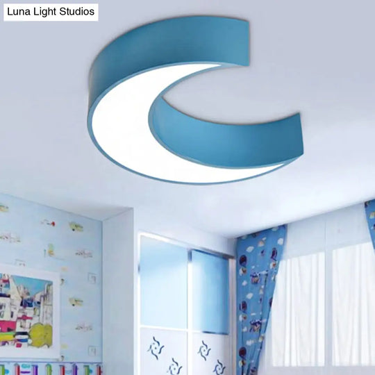Acrylic Lovely Ceiling Fixture Light For Crescent Child Bedroom