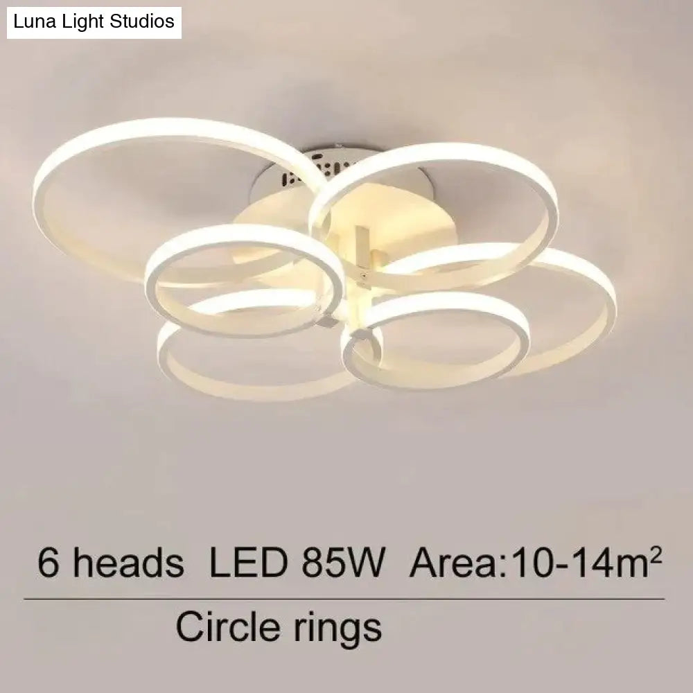 Acrylic Modern Led Chandelier For Living Room Bedroom Lustres Large Ceiling Lighting Fixtures