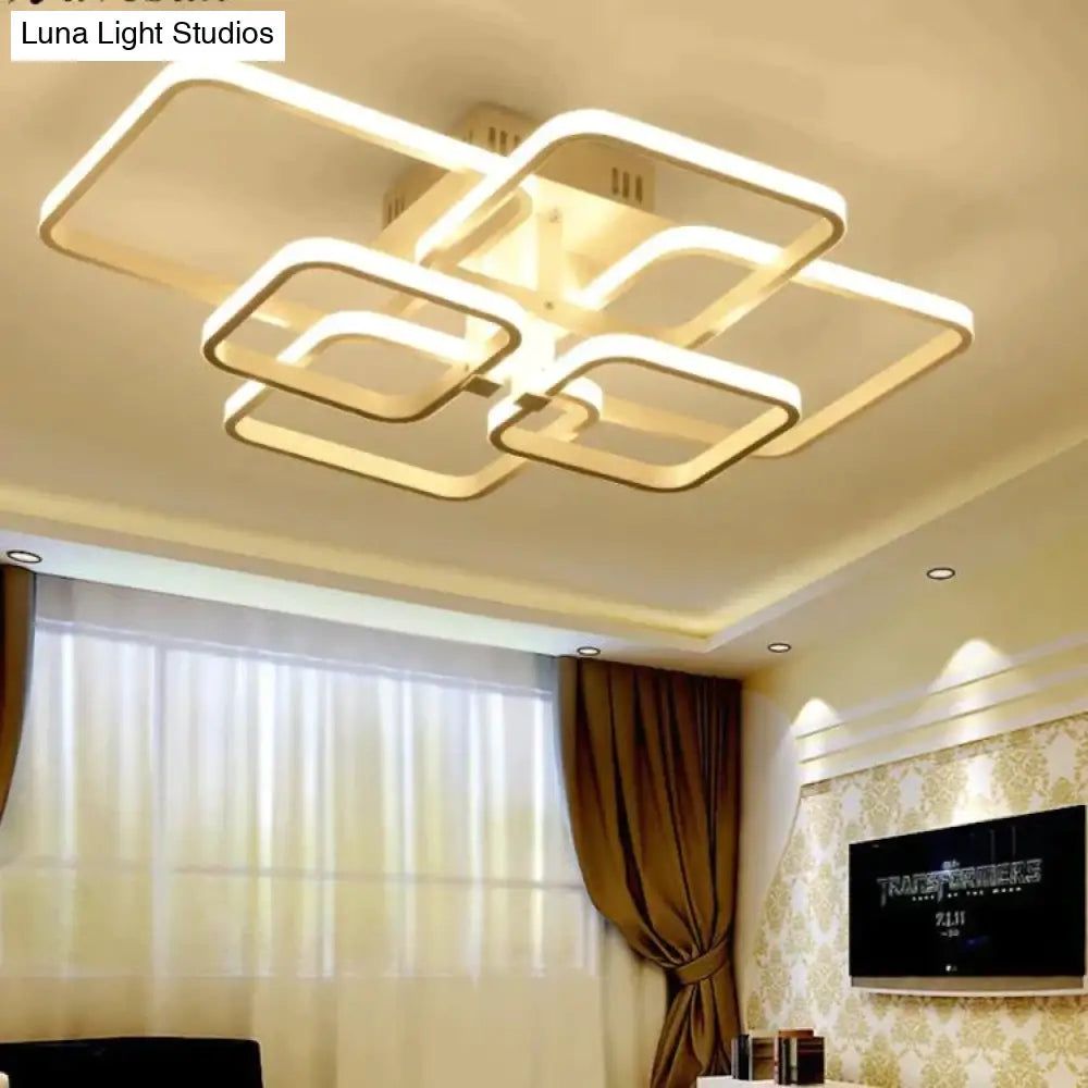 Acrylic Modern Led Chandelier For Living Room Bedroom Lustres Large Ceiling Lighting Fixtures 4