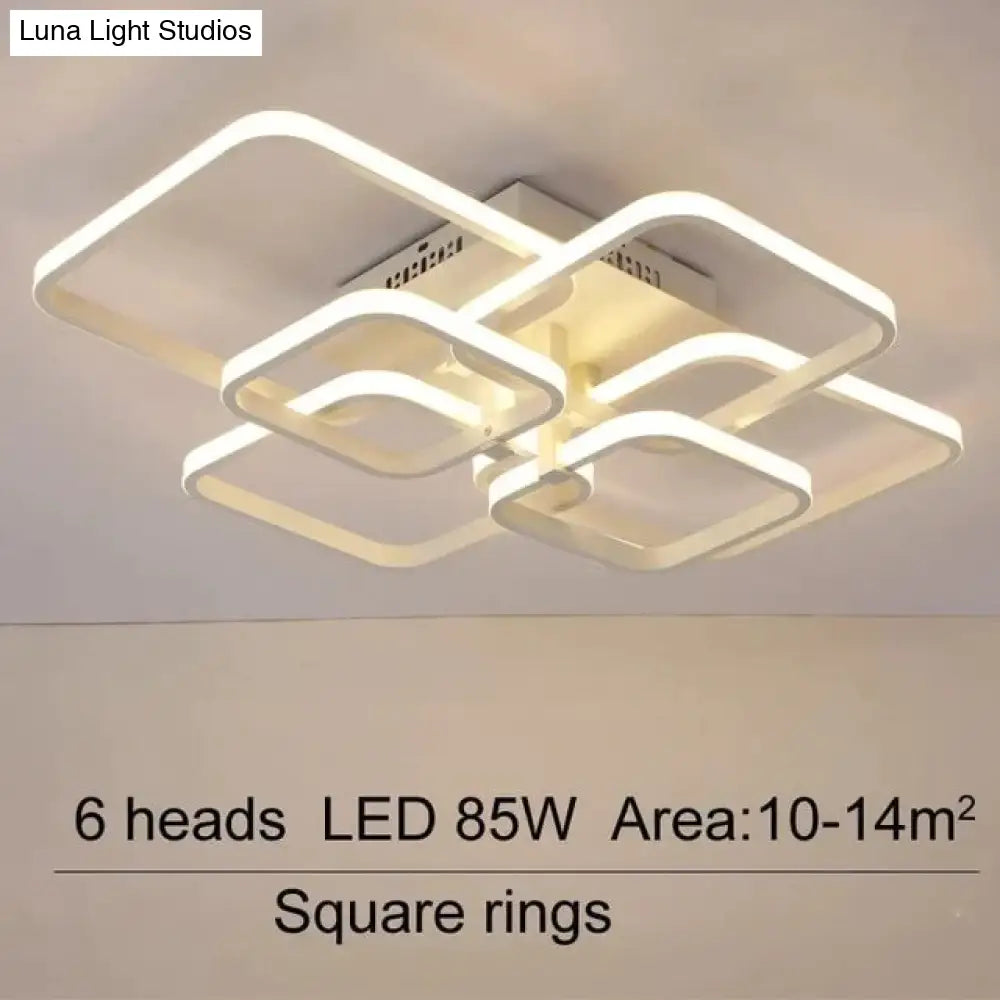 Acrylic Modern Led Chandelier For Living Room Bedroom Lustres Large Ceiling Lighting Fixtures