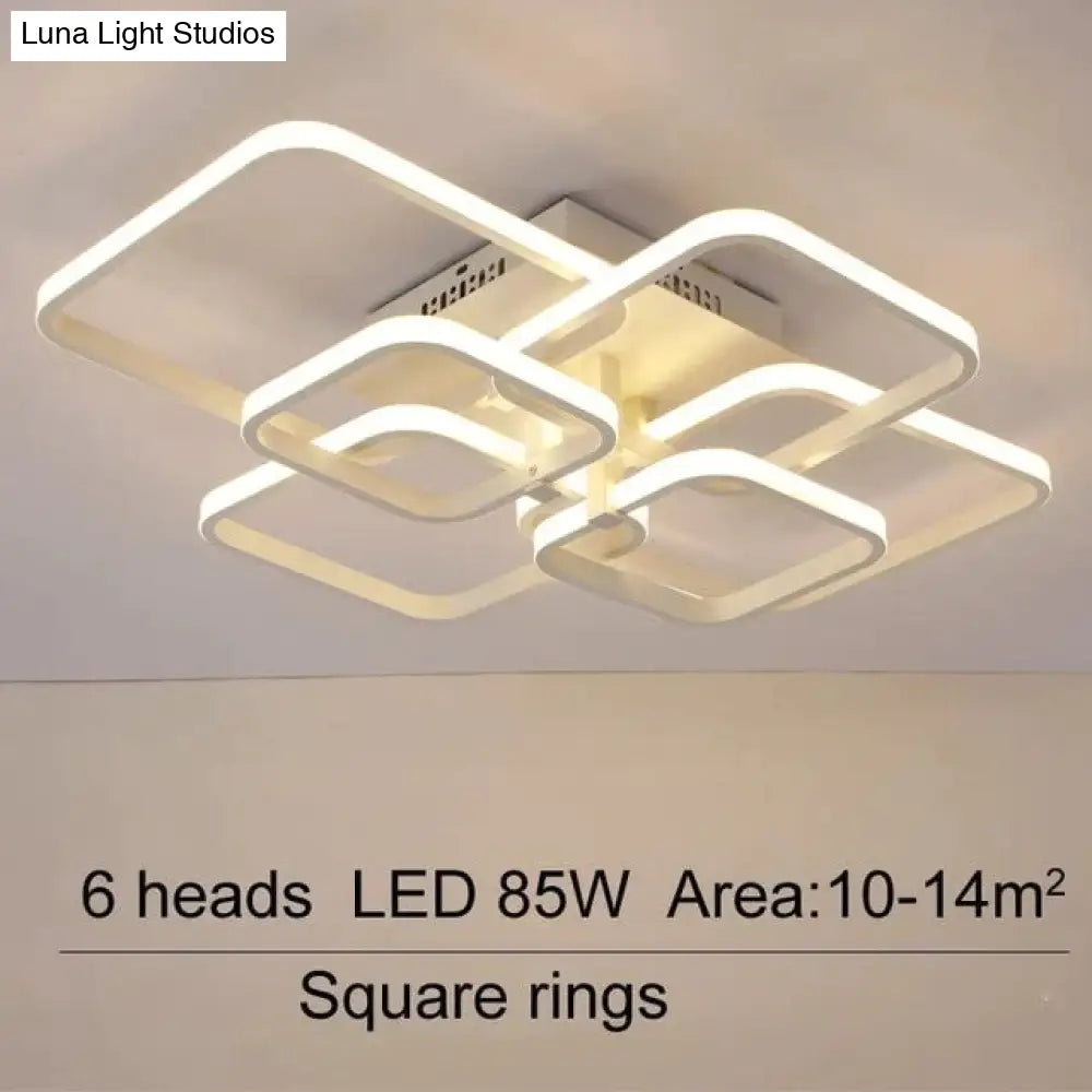 Acrylic Modern Led Chandelier For Living Room Bedroom Lustres Large Ceiling Lighting Fixtures 6