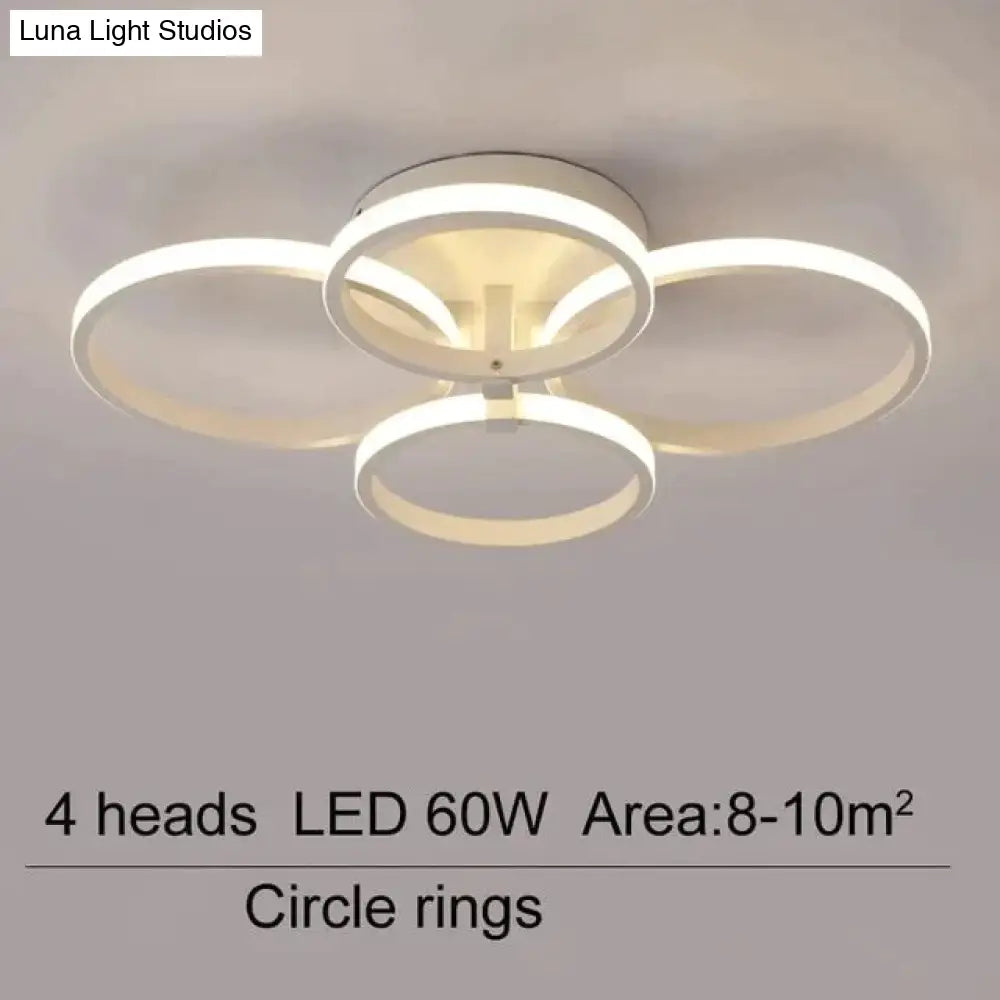 Acrylic Modern Led Chandelier For Living Room Bedroom Lustres Large Ceiling Lighting Fixtures