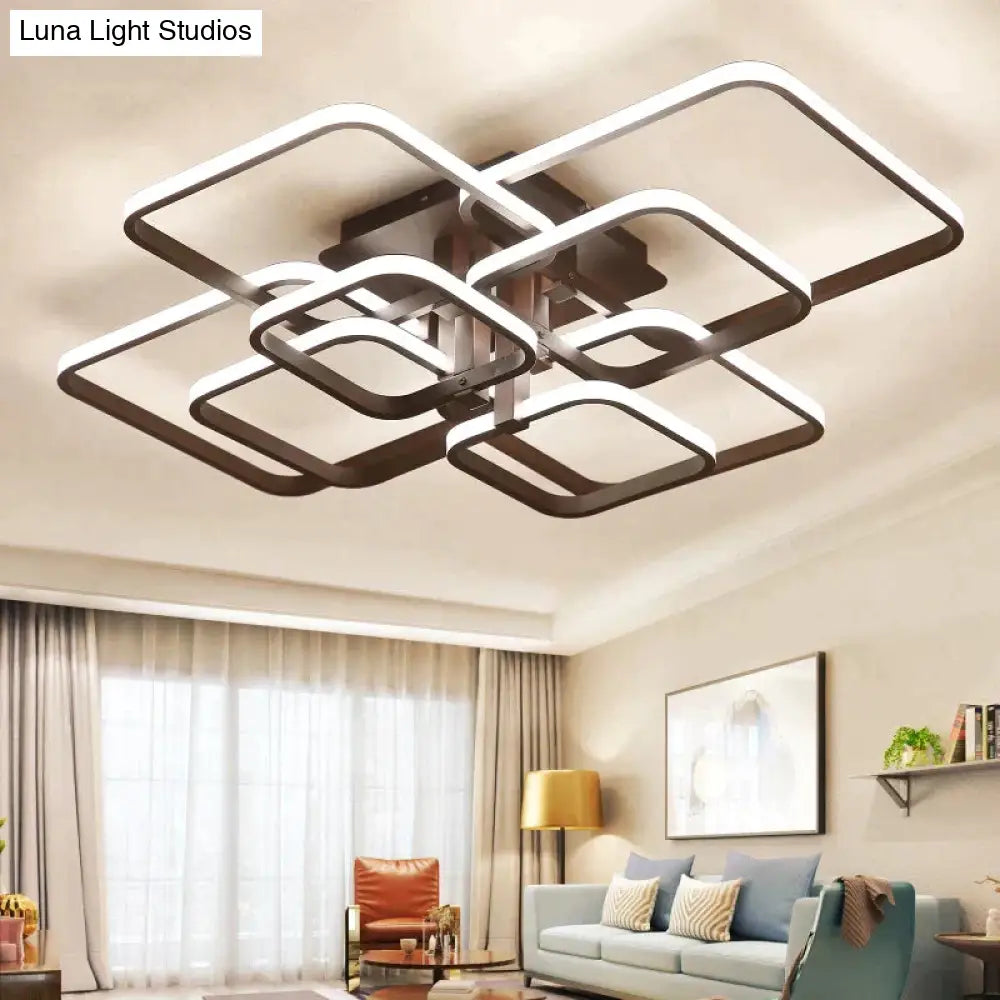 Acrylic Modern Led Chandelier For Living Room Bedroom Lustres Large Ceiling Lighting Fixtures