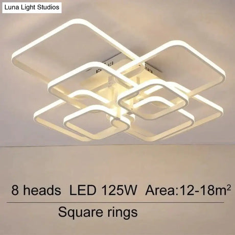 Acrylic Modern Led Chandelier For Living Room Bedroom Lustres Large Ceiling Lighting Fixtures 8