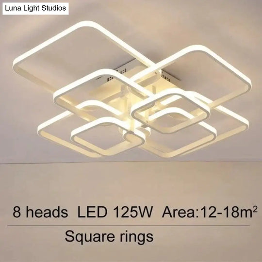 Acrylic Modern Led Chandelier For Living Room Bedroom Lustres Large Ceiling Lighting Fixtures