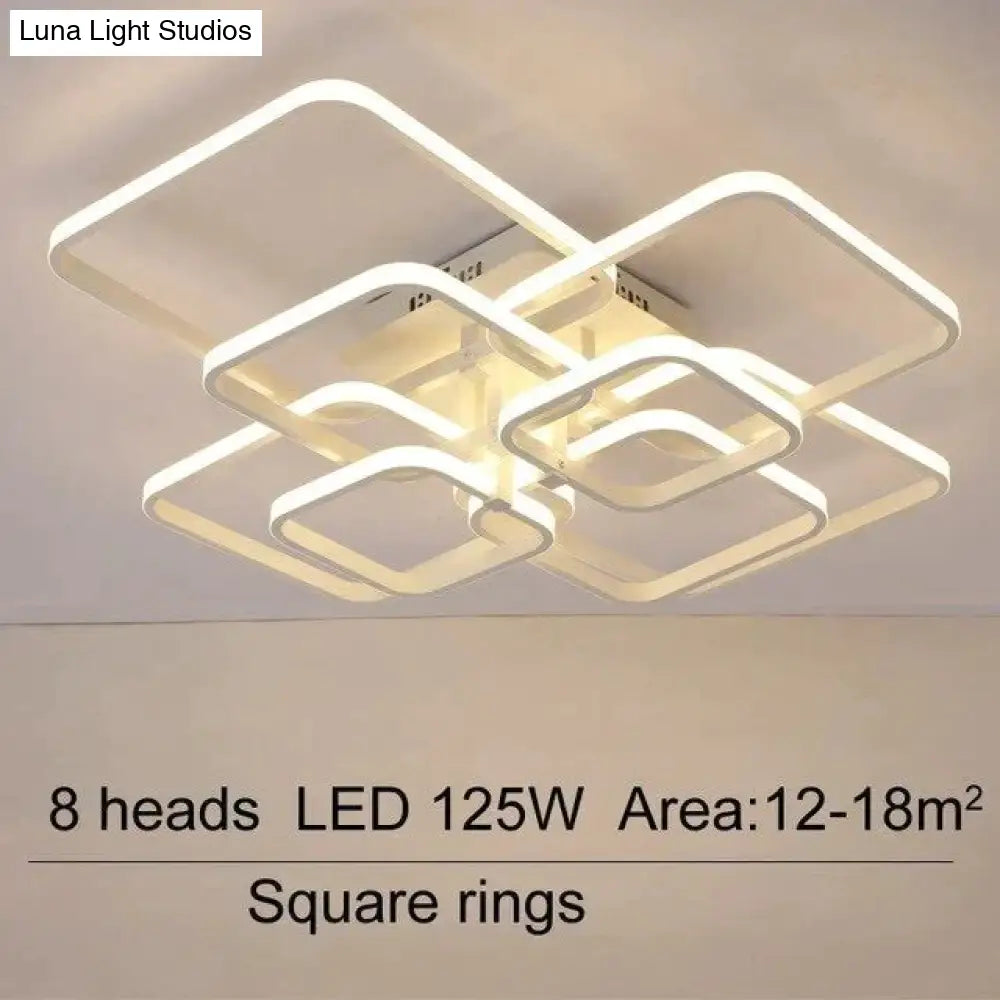 Acrylic Modern Led Chandelier For Living Room Bedroom Lustres Large Ceiling Lighting Fixtures 8