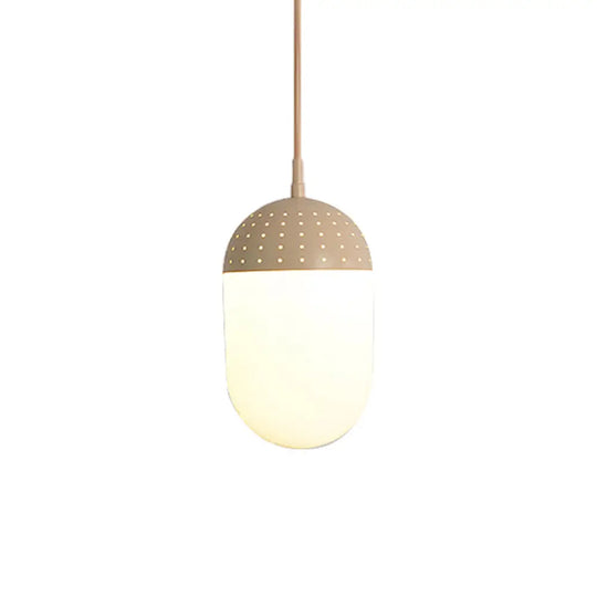 Addison - Nordic Globe/Ellipse Suspension Light With Opal White Glass Shade Metal 1