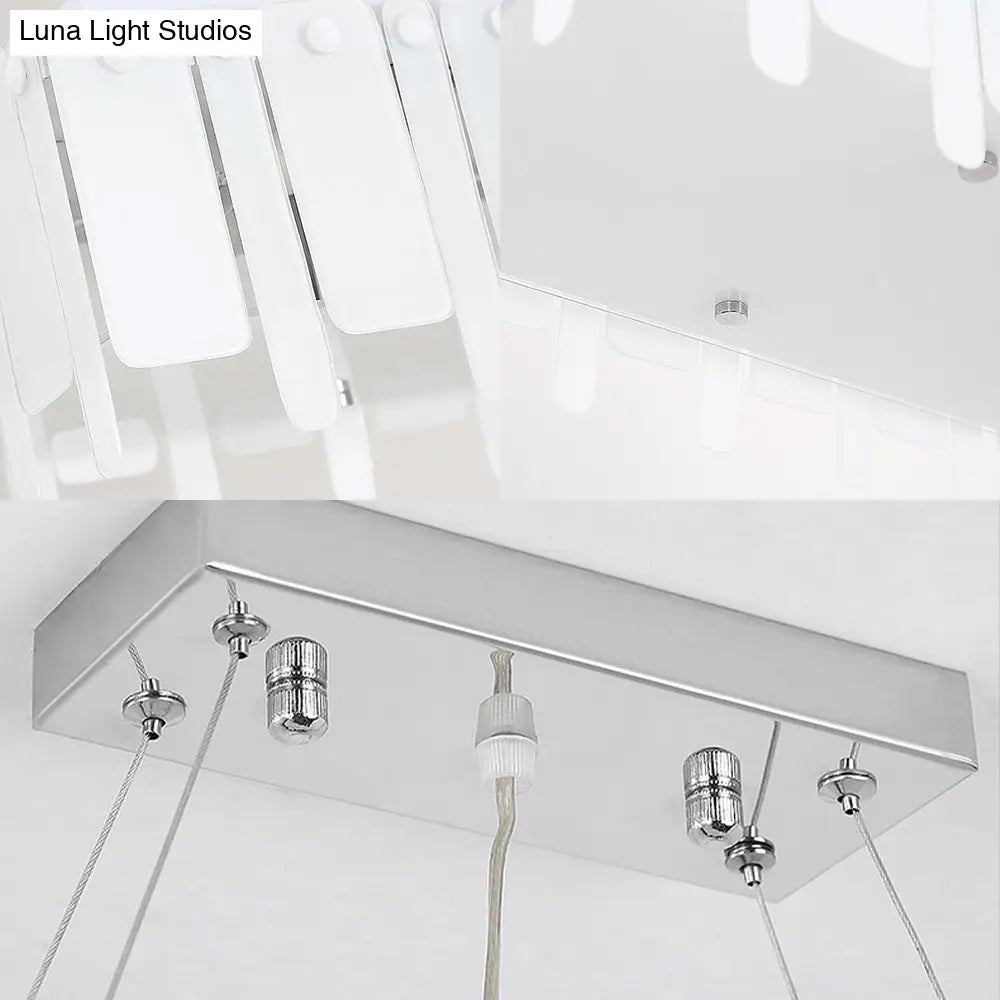 Adjustable Acrylic Led Island Pendant Light With Hanging Cord