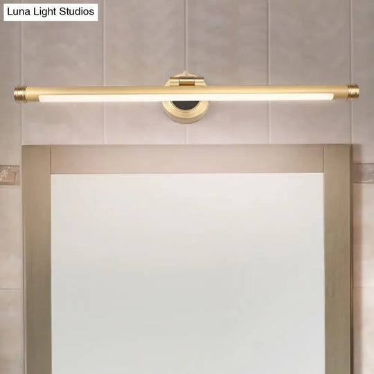 Adjustable Arm Led Metal Sconce Vanity Light With Traditional Pole Design