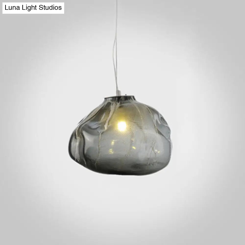 Cloud Suspension Pendant Light With Adjustable Cord - Modern And Stylish Smoke Gray / 12