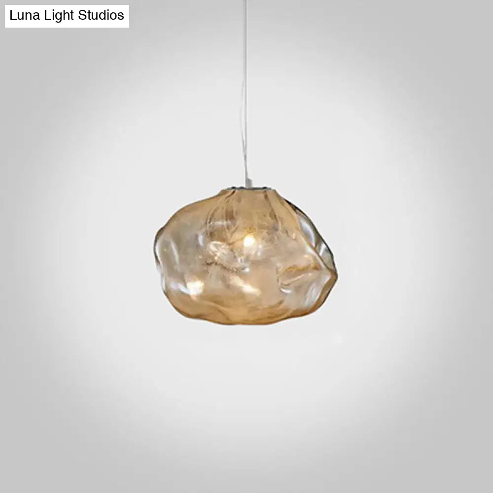 Cloud Suspension Pendant Light With Adjustable Cord - Modern And Stylish Amber / 8