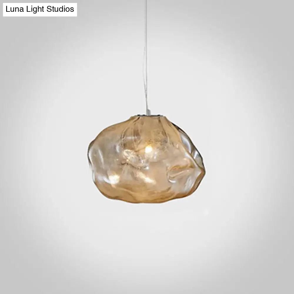 Cloud Suspension Pendant Light With Adjustable Cord - Modern And Stylish Amber / 12