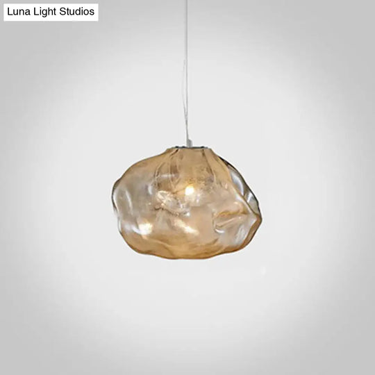 Cloud Suspension Pendant Light With Adjustable Cord - Modern And Stylish Amber / 12