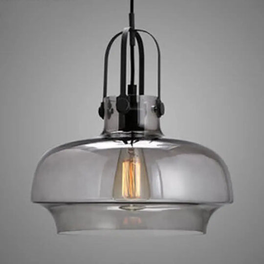 Adjustable Cord Pendant Lamp - Modern Grey/White/Clear Glass 7’/9.5’/13’ Wide Grey / 7’