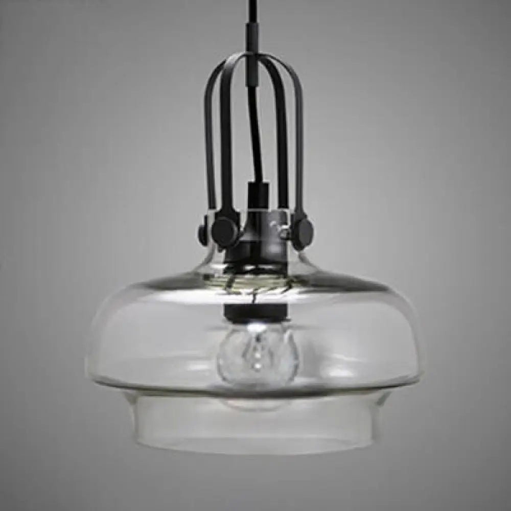 Adjustable Cord Pendant Lamp - Modern Grey/White/Clear Glass 7’/9.5’/13’ Wide Clear / 7’