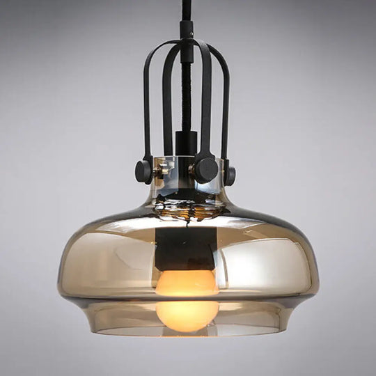 Adjustable Cord Pendant Lamp - Modern Grey/White/Clear Glass 7’/9.5’/13’ Wide Amber / 7’