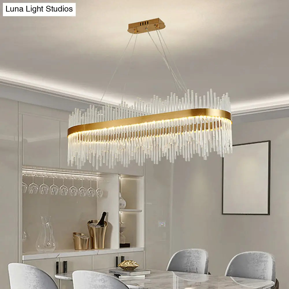 Adjustable Glass Crystal Drum Chandelier Pendant Light For Modern Living Rooms