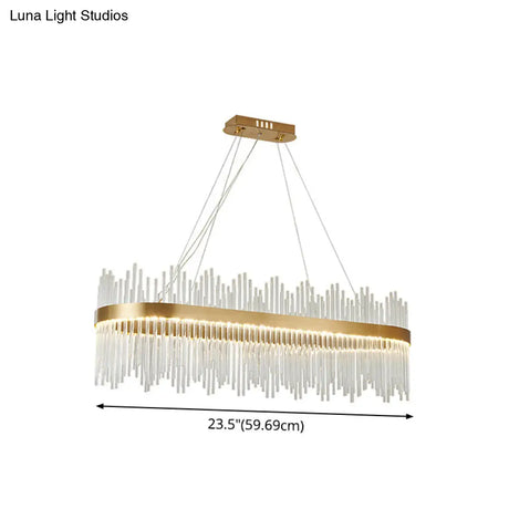 Adjustable Glass Crystal Drum Chandelier Pendant Light For Modern Living Rooms