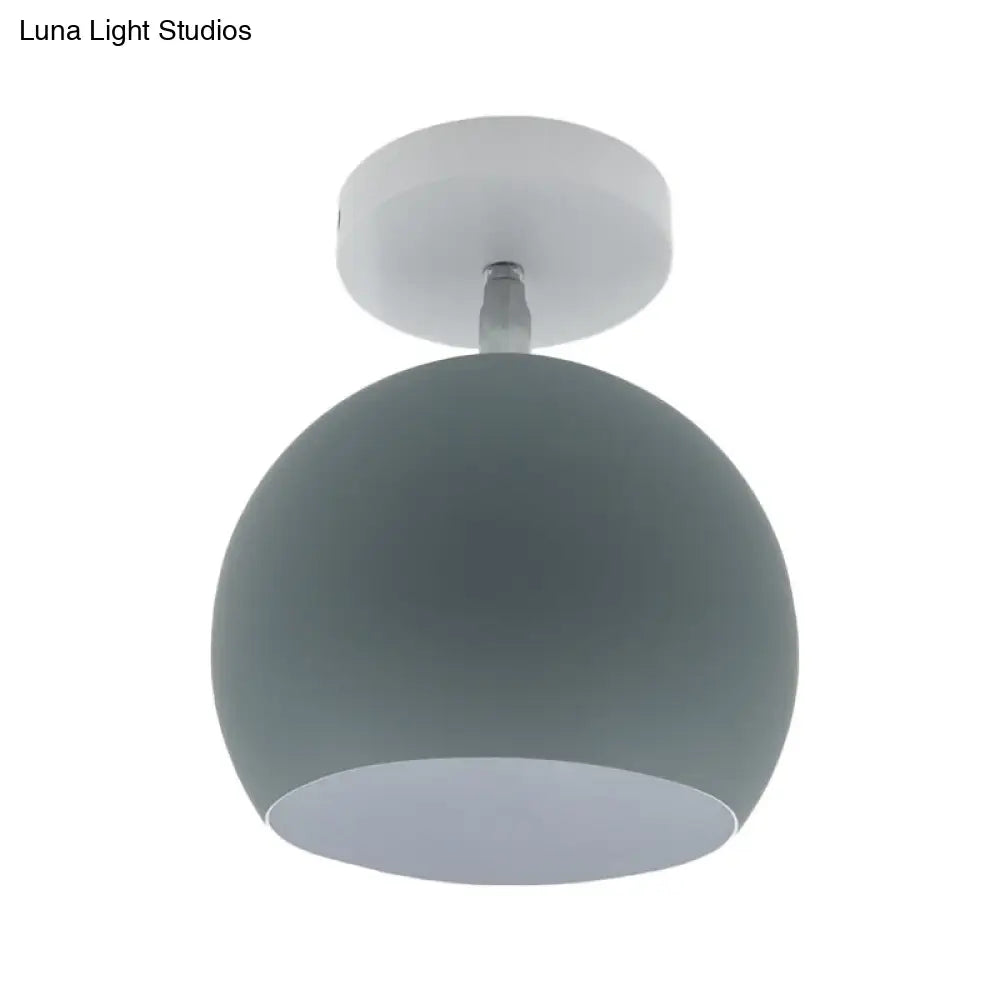 Adjustable Half Sphere Flush Mount Macaron Aluminum Lighting Fixture - Small | 1 Bulb