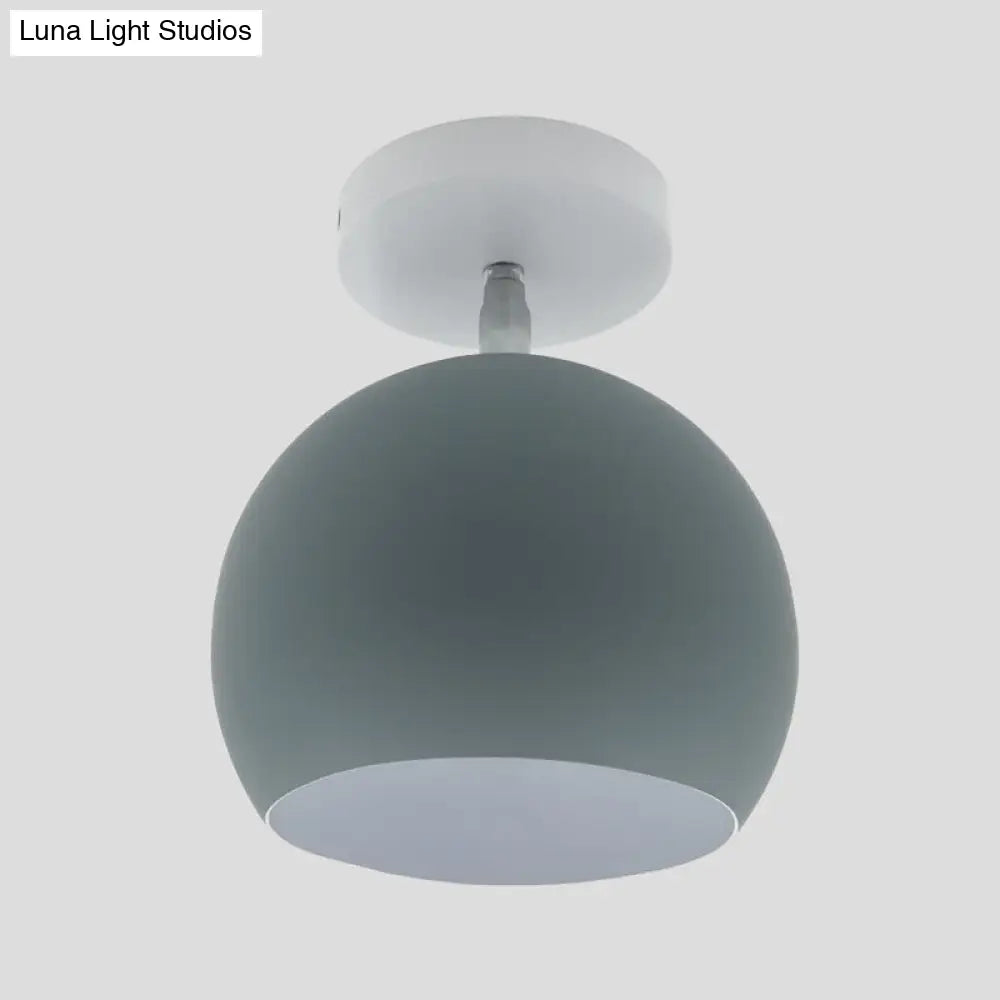 Adjustable Half Sphere Flush Mount Macaron Aluminum Lighting Fixture - Small | 1 Bulb