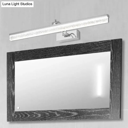 Adjustable Led Vanity Light In Modern Chrome - Acrylic Linear Design Warm/White Option 16/23.5/31.5