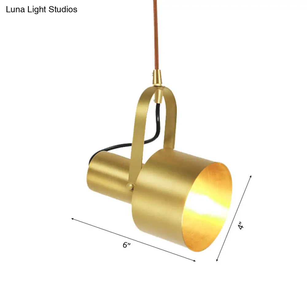 Adjustable Metal Ceiling Pendant Light Fixture - Retro Stylish 4’/5’ Dia Brushed Brass Living