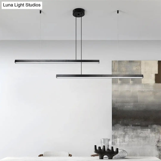 Adjustable Metal Line Art Led Pendant Lamp For Minimalist Bedroom Ceiling