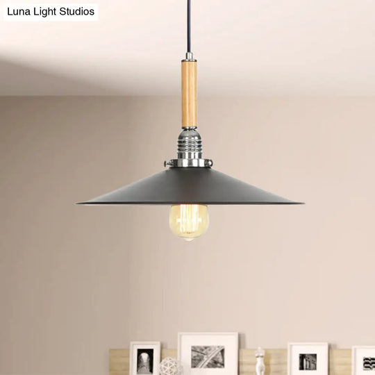 Adjustable Metallic Saucer Pendant Light - Industrial Ceiling Hanging For Kitchen