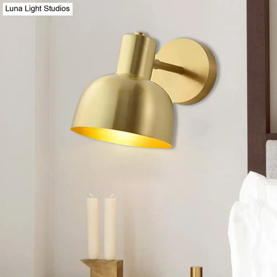 Adjustable Mini Wall Sconce - Simple Gold Iron Round Spotlight 5/5.5 Wide