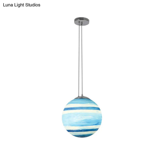 Adjustable Modern Globe Pendant Light With Chrome Ball Shade For Bedroom Ceiling Fixture