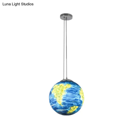 Adjustable Modern Globe Pendant Light With Chrome Ball Shade For Bedroom Ceiling Fixture