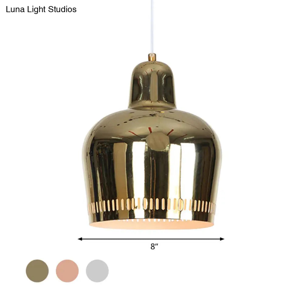 Adjustable Mirror Bell Pendant Lamp For Modern Living Rooms